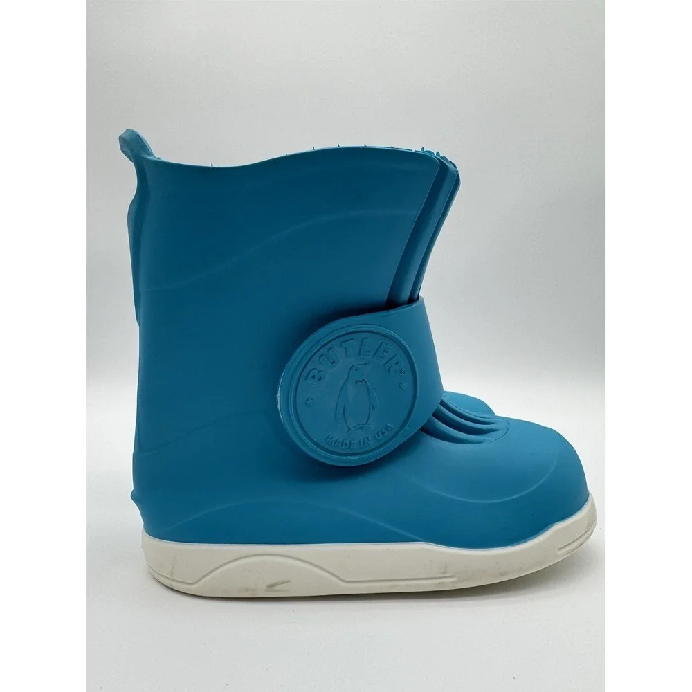 Butler Rain Boots Blue Size 9 Fits 8 Waterproof Rubber Slip On